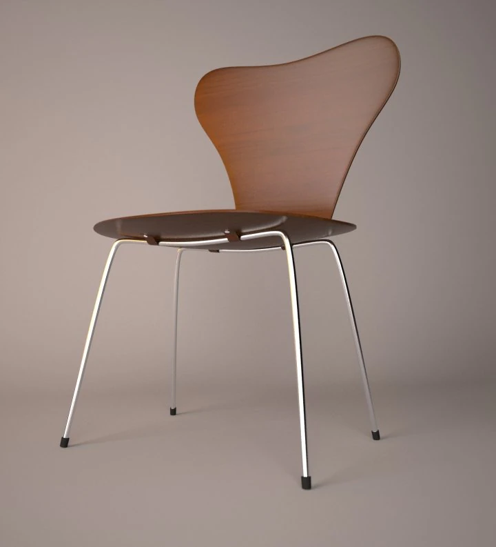 seven chair 3D Model .c4d .max .obj .3ds .fbx .stl .blend 