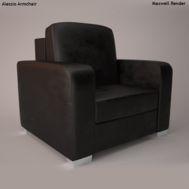 alessio armchair 3D Model .c4d .max .obj .3ds .fbx .stl .blend 
