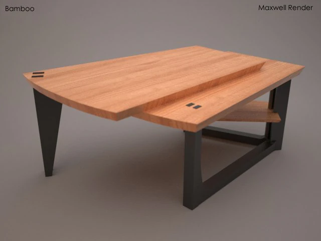 bamboo coffee table 3D Model .c4d .max .obj .3ds .fbx .stl .blend 