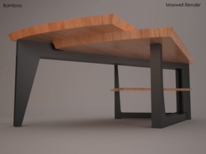 bamboo coffee table Model 3D