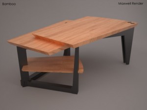 bamboo coffee table Model 3D