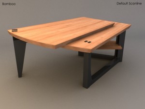 bamboo coffee table Model 3D