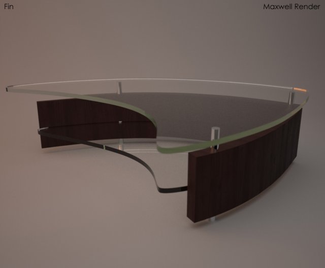 fin coffee table 3Dモデル .c4d .max .obj .3ds .fbx .stl .blend 