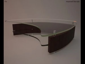 плавниковый журнальный столик 3D Модель