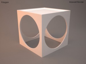 polygon cube coffee table Modello 3D