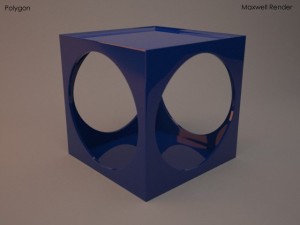 polygon cube coffee table Model 3D