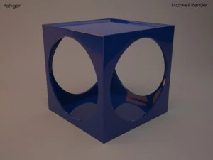 polygon cube coffee table 3D Model