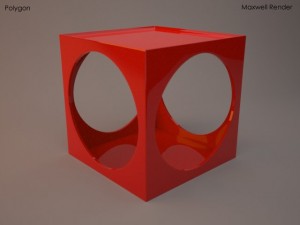 polygon cube coffee table Model 3D