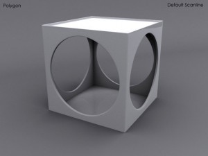 polygon cube coffee table Model 3D