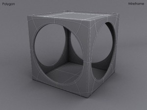 polygon cube coffee table Model 3D