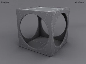 polygon cube coffee table 3D Model