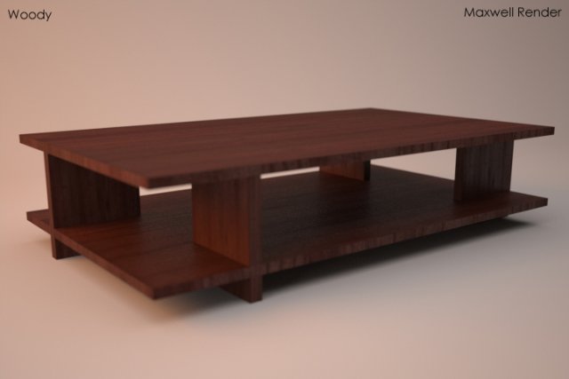 wooden coffee table 3D Модель .c4d .max .obj .3ds .fbx .stl .blend 