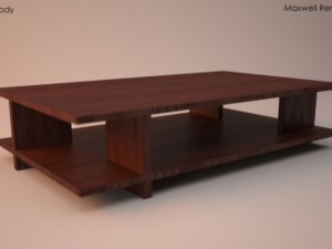 wooden coffee table Modello 3D