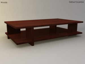wooden coffee table 3D Модель
