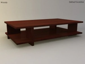 wooden coffee table 3D Model