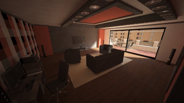 living room Modèle 3D .c4d .max .obj .3ds .fbx .stl .blend 