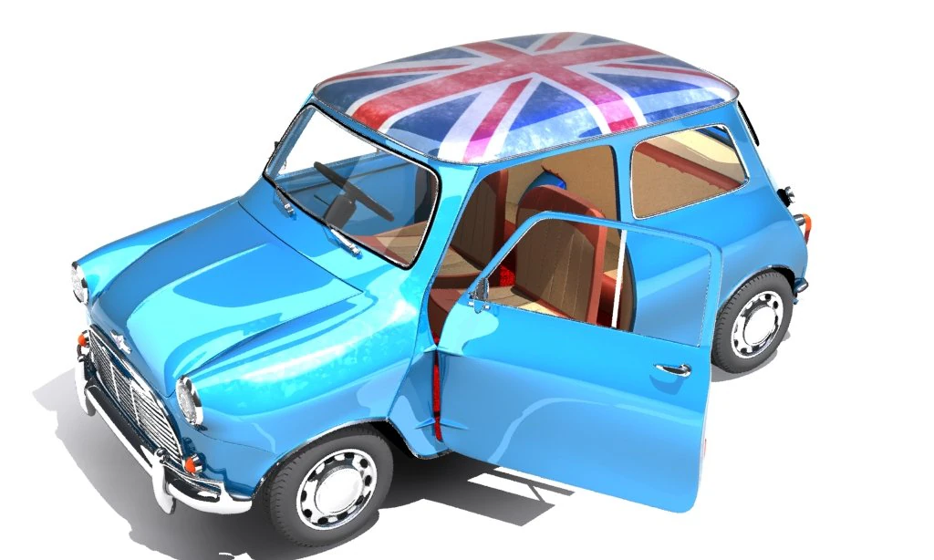 mini cooper 1959 3D Model .c4d .max .obj .3ds .fbx .stl .blend 
