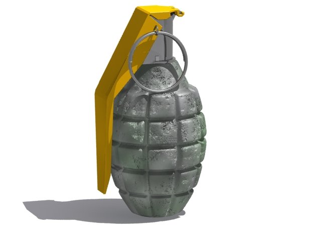 military grenade 3D Модель .c4d .max .obj .3ds .fbx .stl .blend 