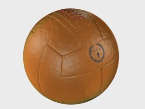 couro de bola de futebol vintage Modelo 3D
