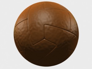 vintage soccerball leather 3D Model