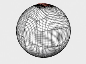 vintage soccerball leather 3D Model