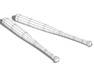 tacos de beisebol Modelo 3D