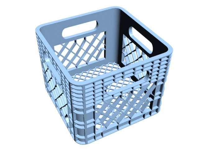 plastic crate 3D Model .c4d .max .obj .3ds .fbx .stl .blend 