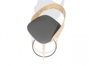 wooden bar chair 3D Модель