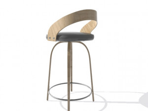 wooden bar chair 3D Модель