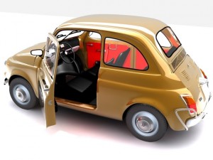 fiat 500 3D Модель