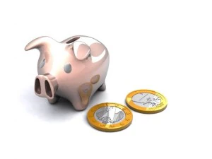 貯金箱ユーロ硬貨 3Dモデル