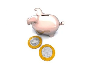 koin euro celengan Model 3D