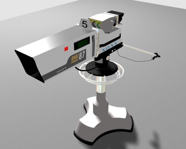 broadcast video camera 3D Model .c4d .max .obj .3ds .fbx .stl .blend 