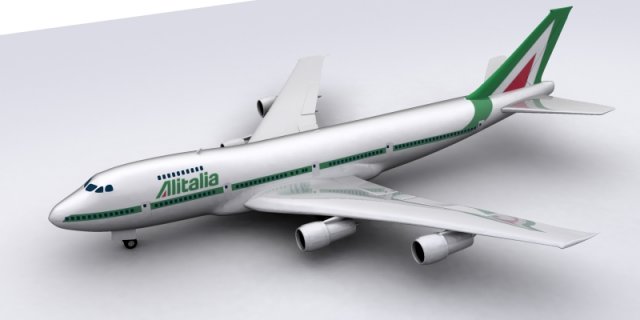 boeing alitalia 3D Model .c4d .max .obj .3ds .fbx .stl .blend 
