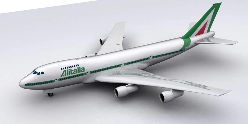 boeing alitalia 3D Model .c4d .max .obj .3ds .fbx .stl .blend 