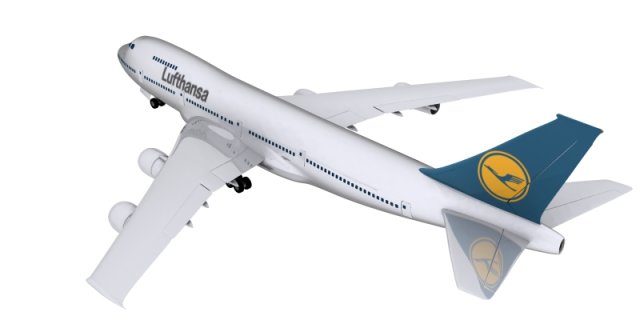 boeing lufthansa Modelo 3D .c4d .max .obj .3ds .fbx .stl .blend 