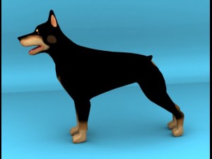 dobermann dog 3D Model