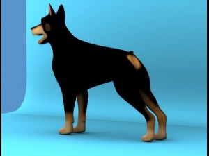 dobermann dog 3D 모델
