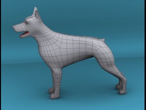dobermann dog 3D 모델