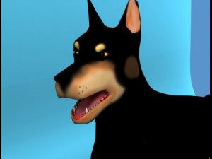 dobermann dog 3D 모델