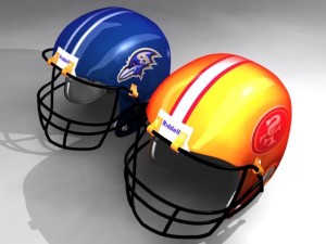 helmet football Model 3D