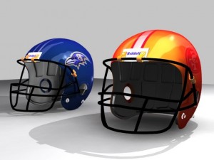 helmet football Modello 3D