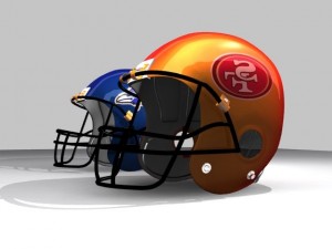 helmet football Modello 3D