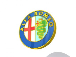 logo alfa romeo 3d Modelo 3D