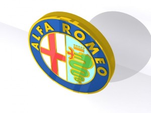 logo alfa romeo 3d Modelo 3D