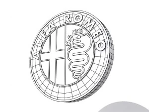 logo alfa romeo 3d Model 3D