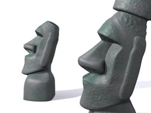 model 3d pulau paskah moai 3d Model 3D