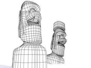 model 3d pulau paskah moai 3d Model 3D