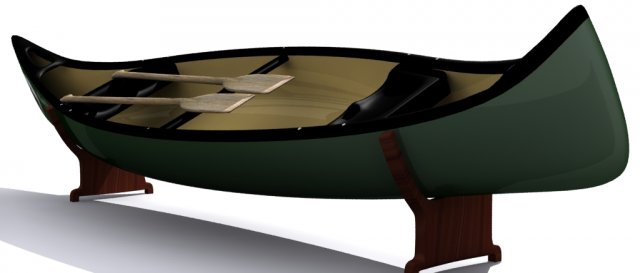 canoe 3D Model .c4d .max .obj .3ds .fbx .stl .blend 