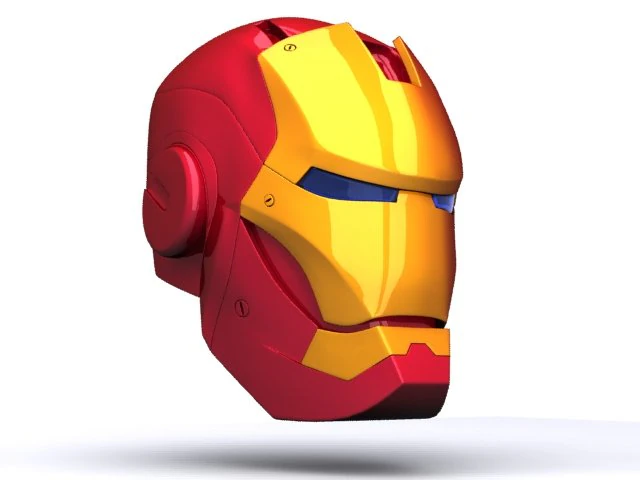 helm iron man 3d Model 3D .c4d .max .obj .3ds .fbx .stl .blend 